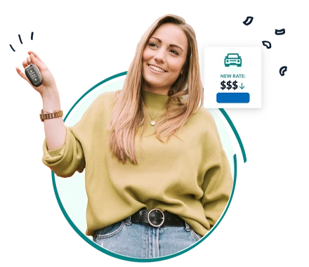 Woman holding car keys